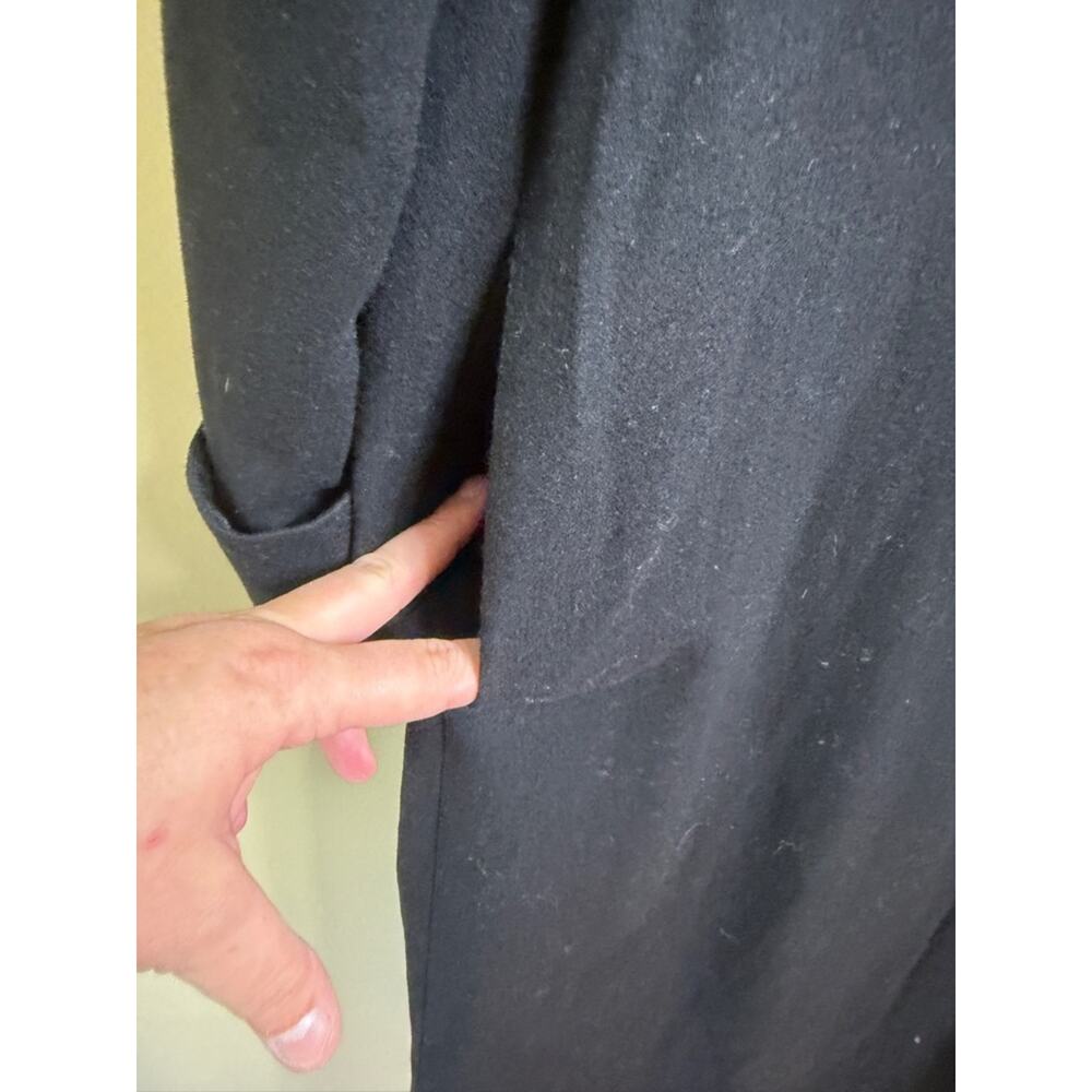 Harve Bernard full length wool blend maxi coat. Black. Size 16 - Picture 8 of 10